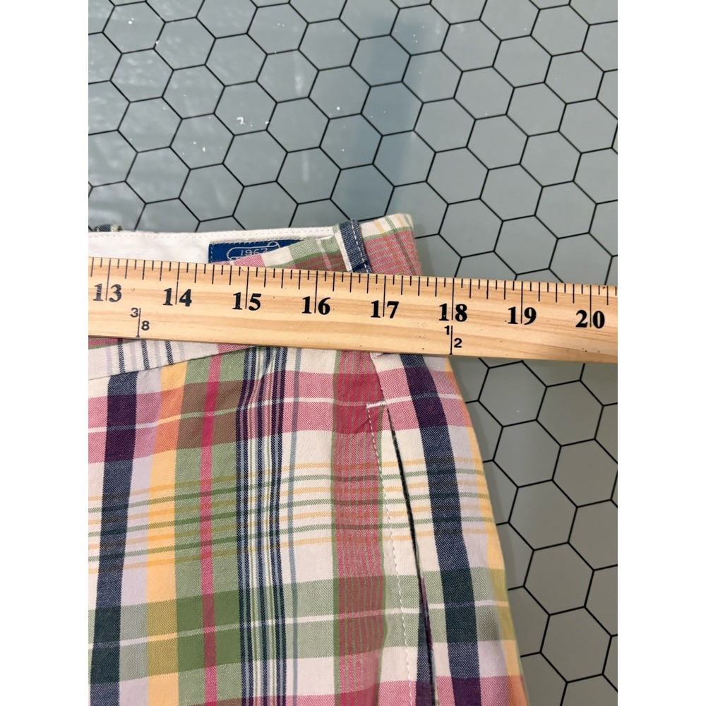RALPH LAUREN POLO SPORTSWEAR 1967 MENS PLAID SHORTS SIZE 36 TRUNKS COTTON - Picture 8 of 10